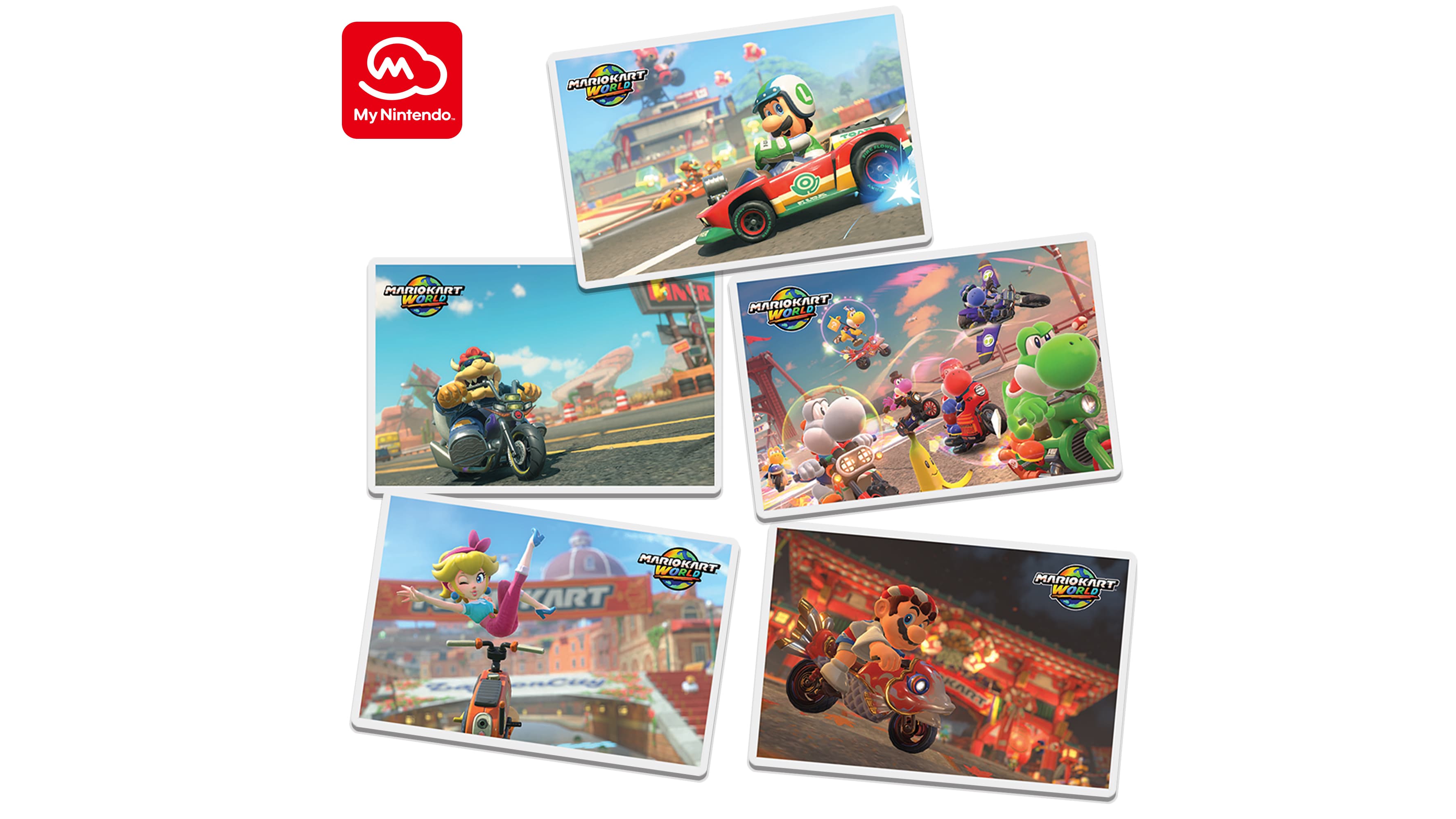 Mario Kart™ World Postcard Set (a set of 5) - Nintendo Official Site